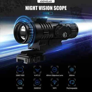 Digital Night Vision Scope 2560x1920 HD 5-20X Hunting Telescope Infrared Camera - Picture 1 of 17