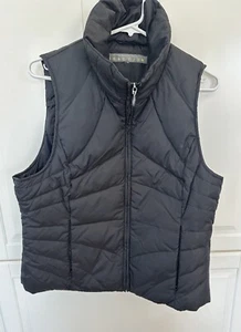 Kenneth Cole Reaction gefütterte Weste Damen Medium M schwarz Stehkragen durchgehender Reißverschluss - Bild 1 von 5