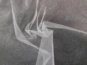 SPARKLY & LIGHTWEIGHT TULLE NET FABRIC - BRIDAL DECOR & EVENTS - 280cm/110"wide - Picture 1 of 2