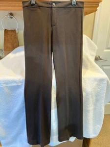 NYDJ Marilyn Straight Size 10P Women’s Pants Brown Ponte Knit Lift Tuck Stretch - Picture 1 of 6