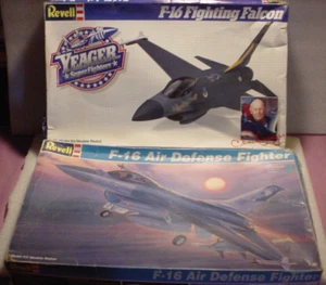 (2) F-16 USAF JETS 1:48 Revell Yeager Gunsmoke 85 & ANG Oregon North Dakota NIOB - Picture 1 of 7