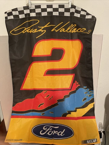 Valley Forge NASCAR #2 Rusty Wallace FORD Decorative Flag 28 x 40 Made in USA Cover