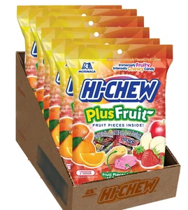 Hi-Chew 6 Pack Bundle Plus Fruit PegBag Chew Fruit Candy 2.82oz each x 6 Packs - Picture 1 of 4