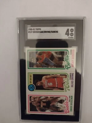 1980-81 Topps Bridgeman/Erving/Sobers SGC 4 VG-EX - Image 1 of 3