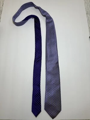 Perry Ellis Portfolio	Purple geometric pattern Men’s Tie **FREE SHIPPING**  - Image 1 of 2