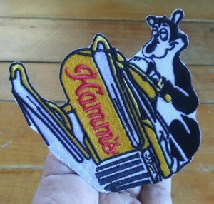 Bear on Snowmobile ~ Old School Beer Collectors Patch Sew On ~ Hamm's Beer - Picture 1 of 6
