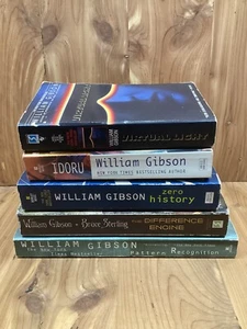 5 Books By William Gibson: Virtual Light,Idoru,Zero History,Pattern,Difference - Picture 1 of 8