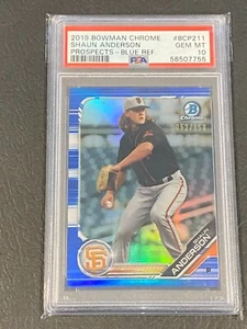 Shaun Anderson - Bowman Chrome Prospects 2019 - Blu Ref. 052/150 - PSA 10 - Foto 1 di 2