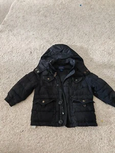 Polo Ralph Lauren Down Jacket Black Coat 2T Toddler Boys - Picture 1 of 7