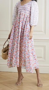 $425 LOVESHACKFANCY Analia Long Cotton Dress Size XS - Picture 1 of 8