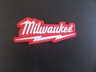 MILWAUKEE TOOLS RED" EMBRODIERED IRON ON PATCH 1-5/8 X 4 WITH "FREE TRACKING"