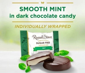 SUGAR FREE RUSSELL STOVER PEPPERMINT CHOCOLATE CANDY BULK VALUE BAG-LIMITED NOW! - Picture 1 of 7