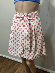 NWT! "J. Crew" Women's 100% Cotton Front Pleated Tie Waist Skirt Size 0 - Picture 1 of 11