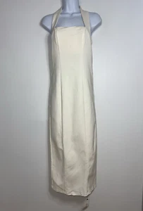 Reformation Finnisches Strick Midi Neckholder Kleid Rückenschlitz Ecru Damen XS Neu mit Etikett - Bild 1 von 11