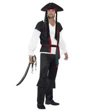 Adult Men Aye Aye Pirate Captain Jack Buccanner Fancy Dress Costume & Sword