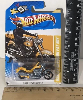 2011 Hot Wheels New Models Harley Davidson Fat Boy Motorcycle #30/247 1/64 - Image 1 of 3