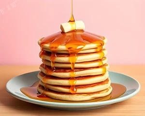 Stack of Pancakes With Syrup 8X10 Print - Picture 1 of 1