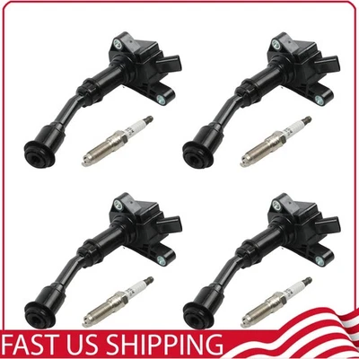 4pcs Ignition Coil and Iridium Spark Plug For 2014-2020 Ford Fusion 1.5L L4 Foto 1 de 4