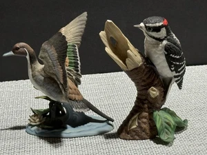 Lenox Set Of 2 Downy Woodpecker/Pintail Fine Porcelain Figurines - Picture 1 of 13