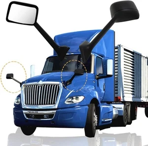 Black Hood Mirror Replacement International Lt 625 2018+ Truck Driver Left Side - Bild 1 von 6