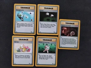 Pokémon Karten • 5 Trainer Karten • Fossil Set • Deutsch Original Pokemon Cards - Bild 1 von 10