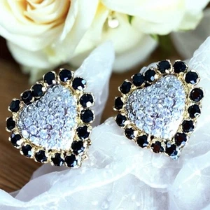 Pendientes de Clip Vogue Bijoux De Colección Pavé Cristalino, Negro, Estrás Tono Dorado - Imagen 1 de 21