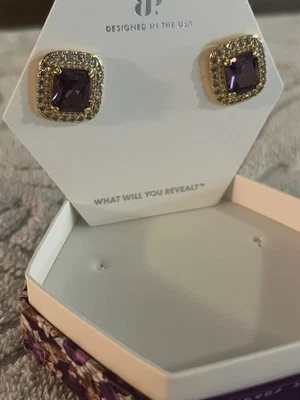 Ring Bomb Party, ER55474, un perno sorprendente, circonita cúbica amatista Foto 1 de 4