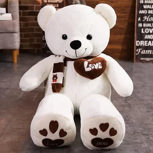 High Quality 4 Colors Teddy Bear with Scarf Stuffed Animals Bear Plush Toys Doll - Picture 1 of 15