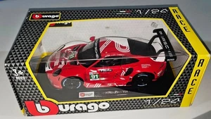 Porsche 911 RSR 1:24 Red - White - Black - Burago - Diecast Model 1/24 Sealed - Picture 1 of 7