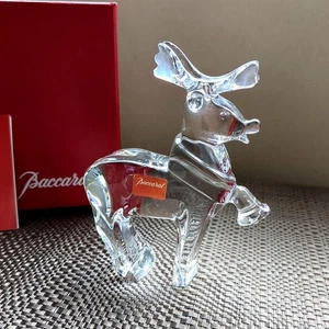 Statuina renna in vetro cristallo Baccarat per Natale, ottime condizioni - Foto 1 di 12