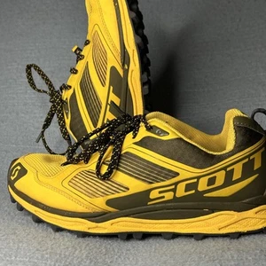 Scott Kinabalu Supertrac Trail Running Shoe Mens Size 9 Yellow CLEAN hiking - Picture 1 of 13