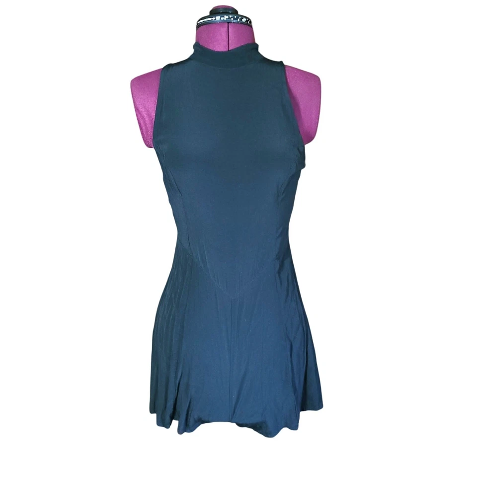 Motel Rocks Black Romper Size Small 100% Viscose Collared Key Hole Back - Image 1 of 4