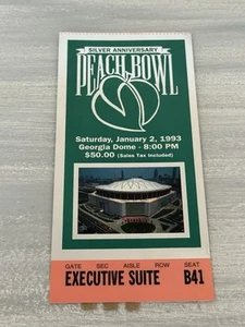1993 Peach Bowl Clemson vs Kentucky Football Ticket - Picture 1 of 4