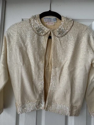 Ladies Small Sequin Cashmere Sweater - Image 1 of 2