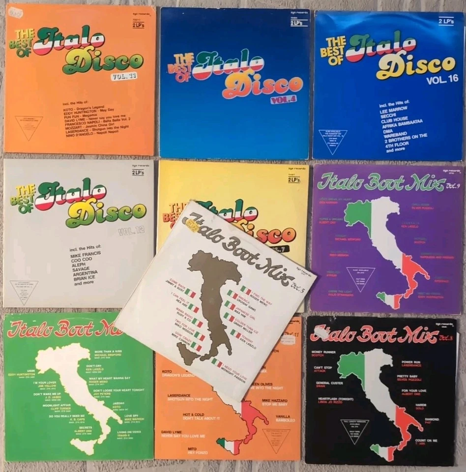 10 x LP The Best Of Italo-Disco Vol.4,7,11,12,16 & Italo Boot Mix Vol.5,7,8,9,11 - Bild 1 von 4