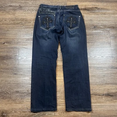 Jeans Delf Trading Imperious Para Hombre 34x34 Grunge Cromo Corazones Estilo Denim Cruz Foto 1 de 4