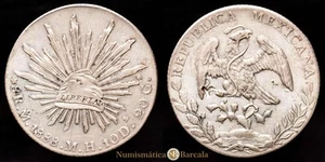 República de México. 8 Reales. (27,19 g.). México. 1888. Ensayador M·H. KM-3 - Foto 1 di 3