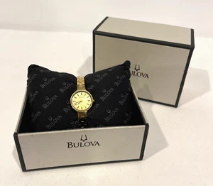 BULOVA WOMENS 1973 MECHANICAL GOLD PLATED VINTAGE WATCH N3 SWISS MADE #2-809654 - Picture 1 of 12