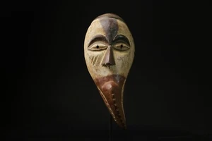 African Mask Hand carved Wooden African Tribal Mask Originating From Igbo-7636 - Picture 1 of 24