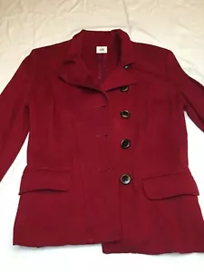 CAbi Size 4 Outing Ponte Blazer Jacket-Rhubarb Red #3175 - Picture 1 of 5