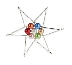 Juego completo estrella de perlas "Siete hermosas", 11 x 11 cm - Imagen 1 de 2