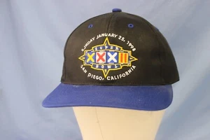 Vintage Super Bowl 1998 XXXII Black Twins NFL Snap Back Hat Broncos Packers - Picture 1 of 6