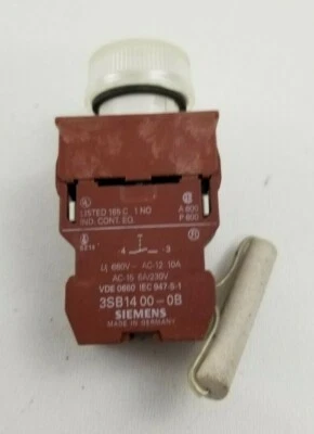 Siemens 3SB14 00-0B Contact Block with pushbotton. Used. Fast shipping!!! - Image 1 of 4
