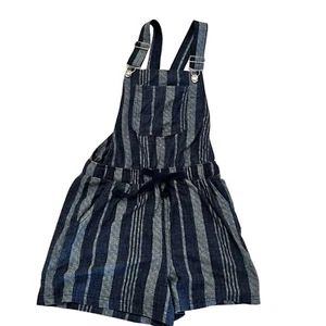 No Boundries Blue Striped Knit Shortalls Overalls Girls Size XS (1) - Picture 1 of 12