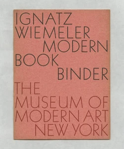 1935 Museum of Modern Art IGNATZ WIEMELER, MODERN BOOKBINDER Book Design Catalog - Foto 1 di 5