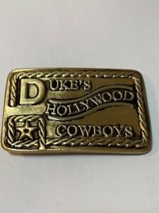 Duke's Hollywood Cowboys Belt Buckle John Wayne BRASS Red River D Style