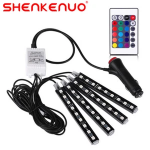 Motorcycle RGB LED Lights Wireless Remote Multi Color Neon Glow Light Strips Kit - Picture 1 of 12