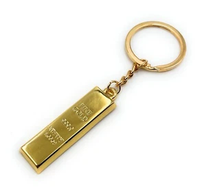 Gold Bullion Gold Bars Gold Key Ring Pendant - Picture 1 of 3
