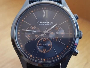 Reloj cronógrafo estilo militar Bulova Caravelle con correa textil negra para hombre NUEVO 45A130 - Imagen 1 de 10