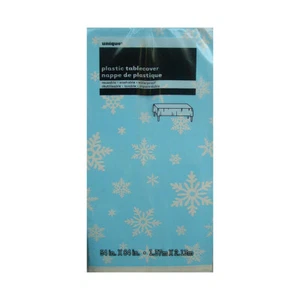 Tablecover Rect - Blue Snow Flakes - Picture 1 of 1